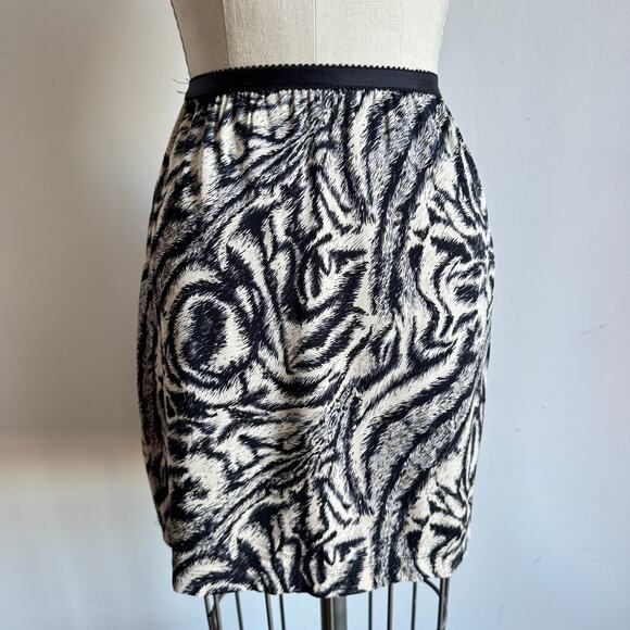 Vintage Y2K Silk Animal Print Tiger Stripe Mini Skirt - Picture 1 of 5